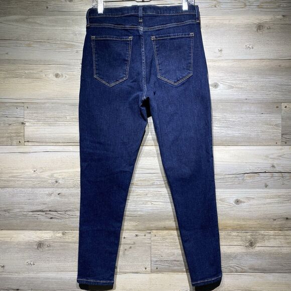 Banana Republic Premium Denim High Rise Skinny Ankle Jeans 30x27.5 Dark Wash - Picture 2 of 7